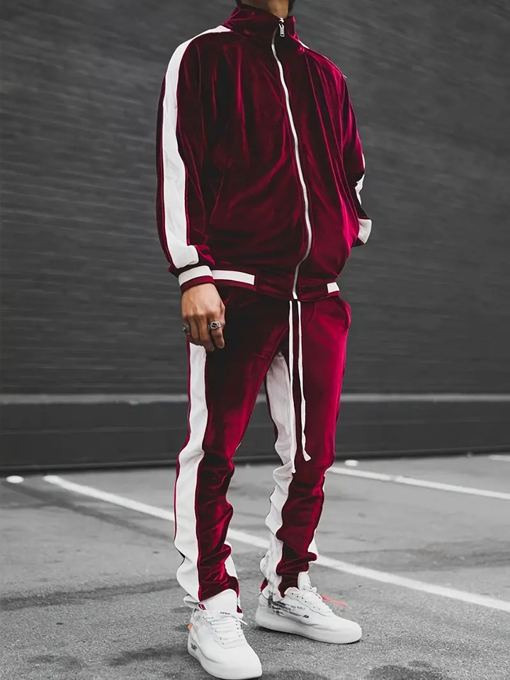 Mune | Classic Velvet Tracksuit with Full Zip for Men