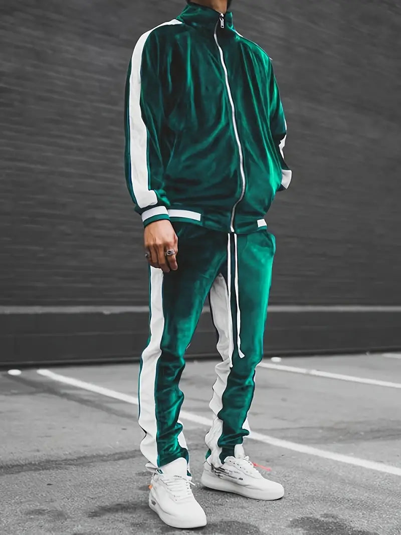 Mune | Classic Velvet Tracksuit with Full Zip for Men