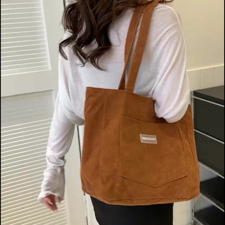 Elegant Ladies Corduroy Bag | Mune Fashion