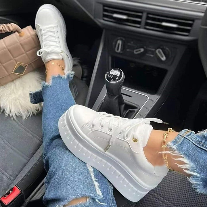 Mune Fashion Platform Boots with Lacing