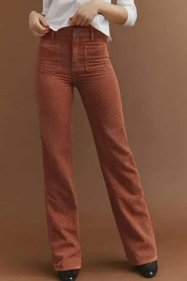 Mune | Pants in linen with high waist and square pockets