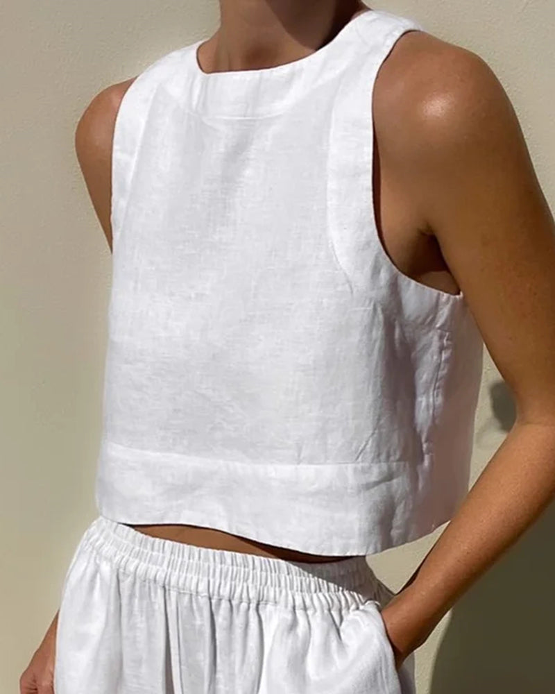 Mune Fashion | Linen Two-Piece Summer Set Women