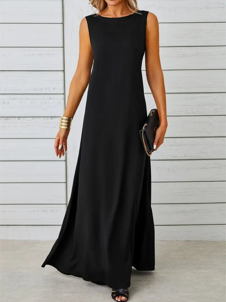 Mune Fashion | Elegant Jacquard Dress Without Sleeves