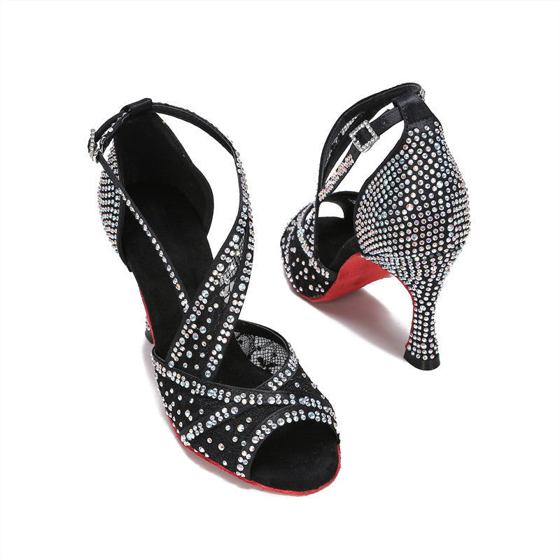 Mune Fashion | with Diamond Studded Latin Dance Shoes Women Adults