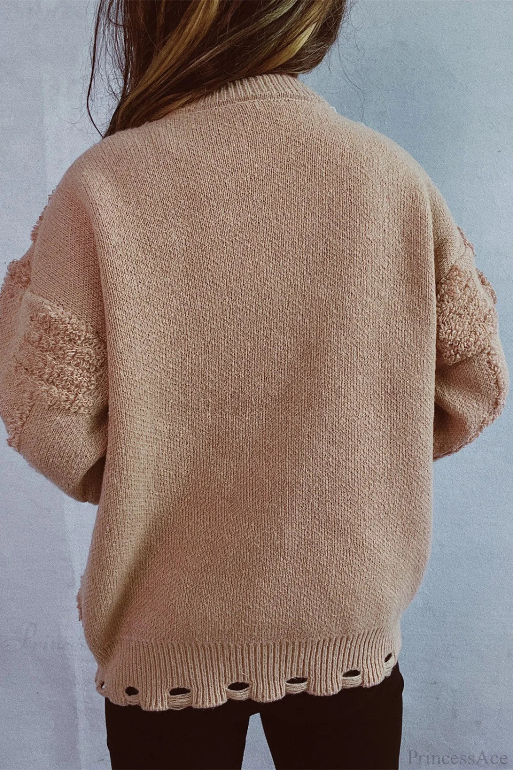 Mune | Christmas 3D Tree Pearl Solid Flocked Sweater