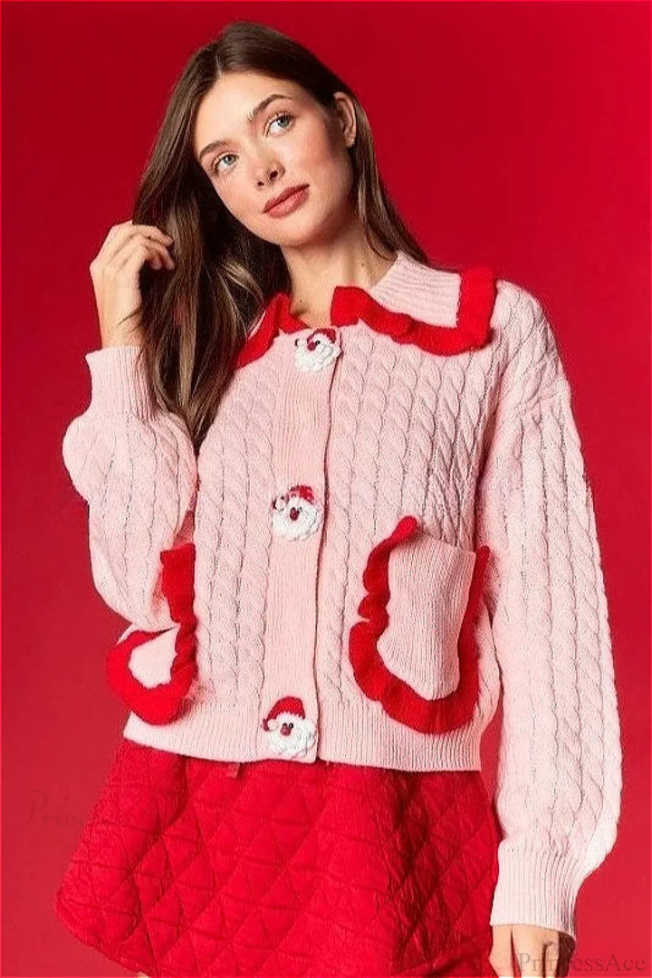 Mune | Christmas Sweet Doll Collar Ruffle Leisure Sweater