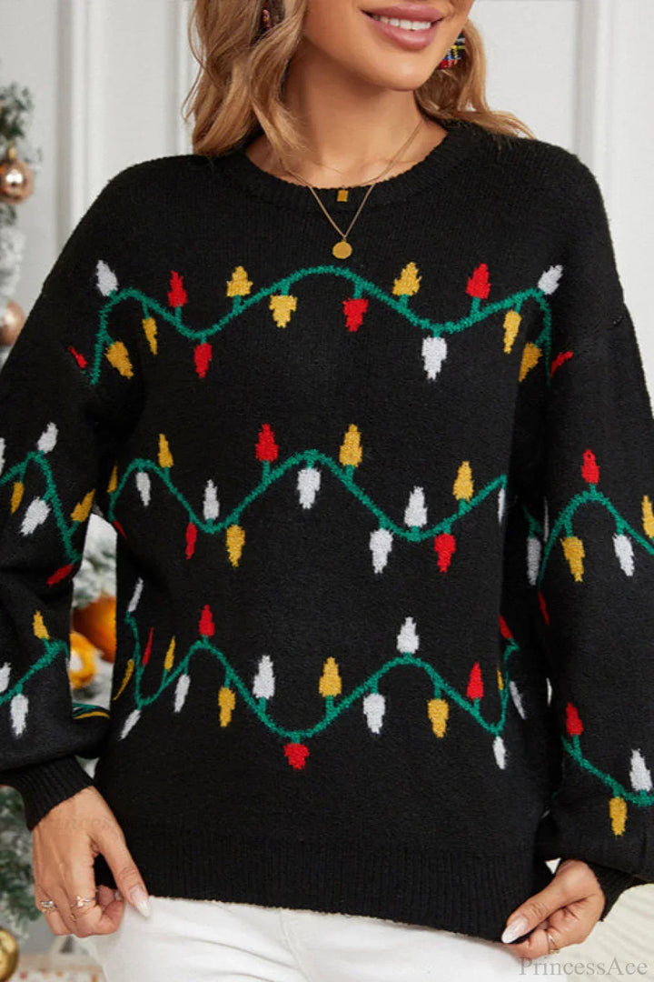 Mune | Christmas Light Sweet Loose Sweater Knitted Sweater