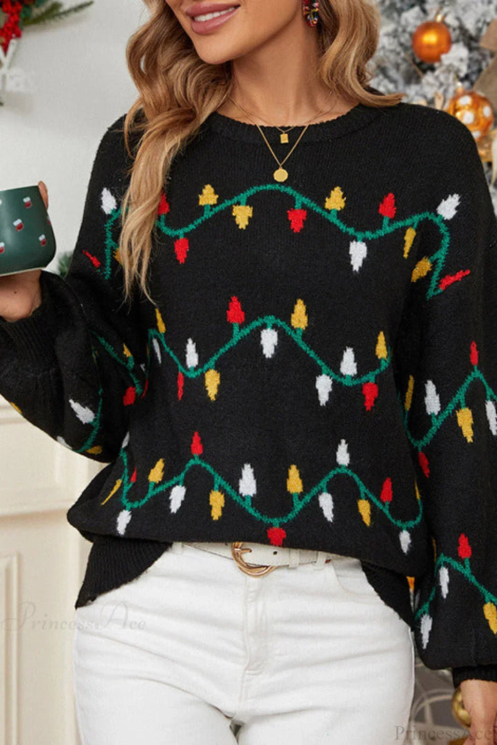 Mune | Christmas Light Sweet Loose Sweater Knitted Sweater
