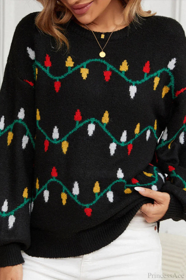 Mune | Christmas Light Sweet Loose Sweater Knitted Sweater