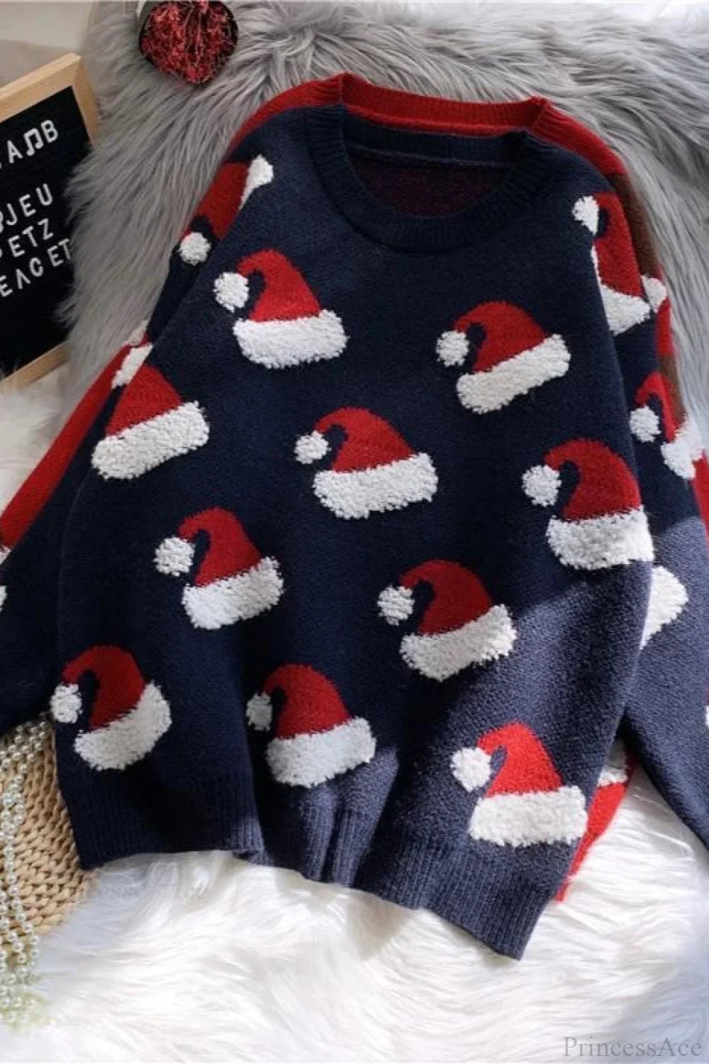 Mune | Christmas Stocking Snowflake Loose Sweater