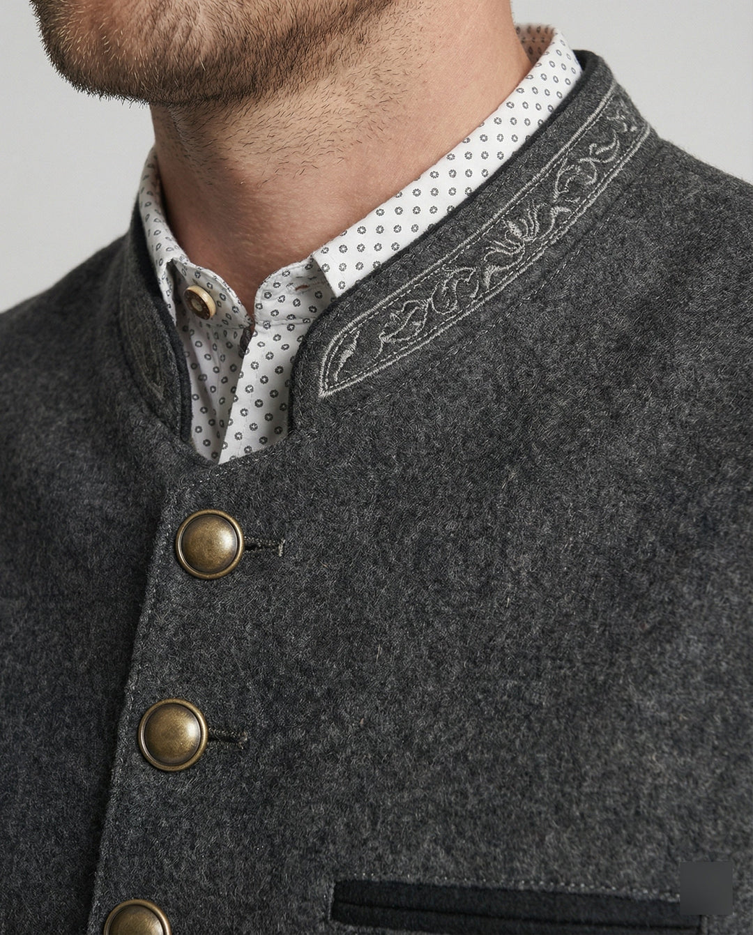 Mune Fashion - Elegant Men's Traditional Waistcoat Gray