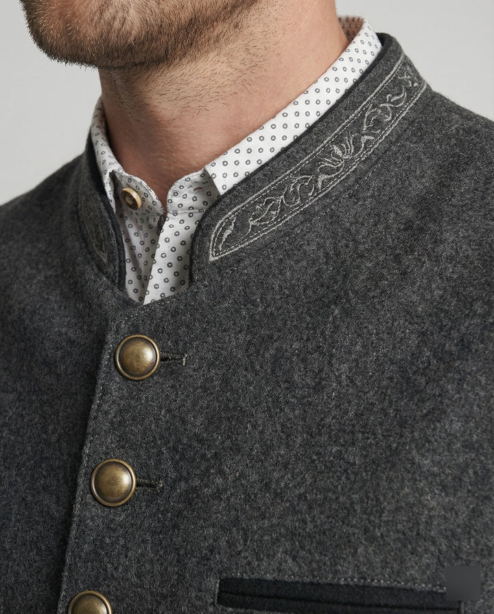 Mune Fashion - Elegant Men's Traditional Waistcoat Gray