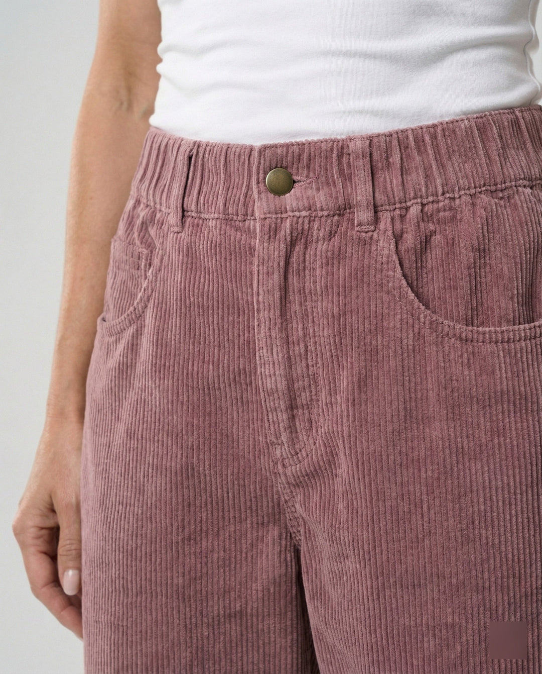 Ladies Cord Pants Ladies Wide High Waist