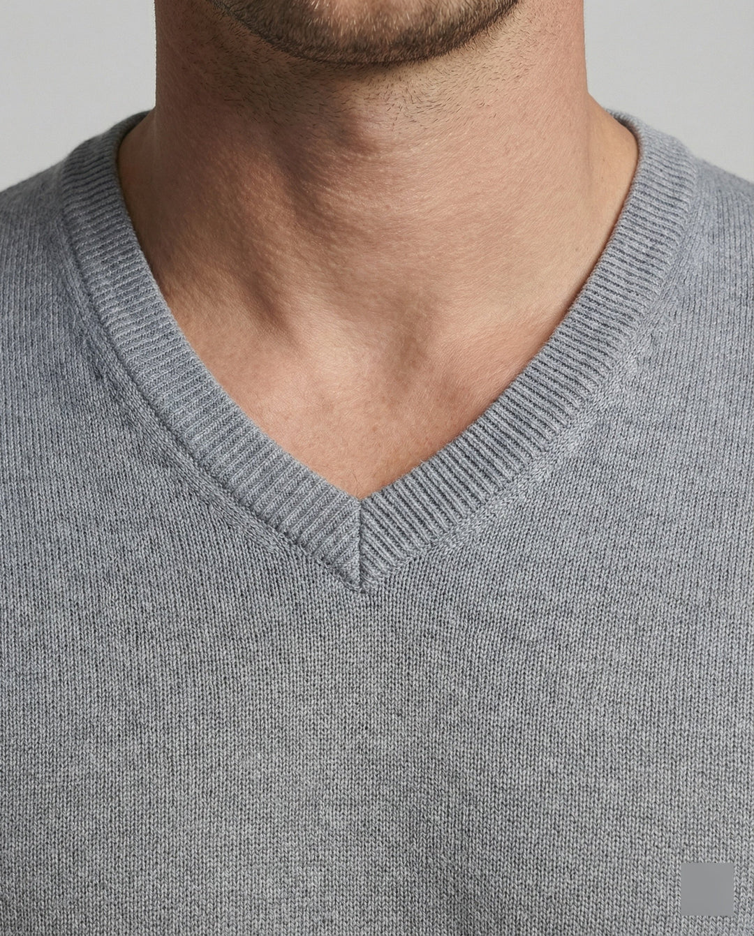 Men's V-neck fine knit sweater Mune Fashion