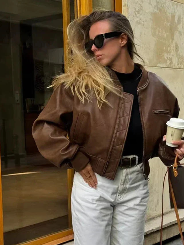Mune | Leather Bomber Jacket