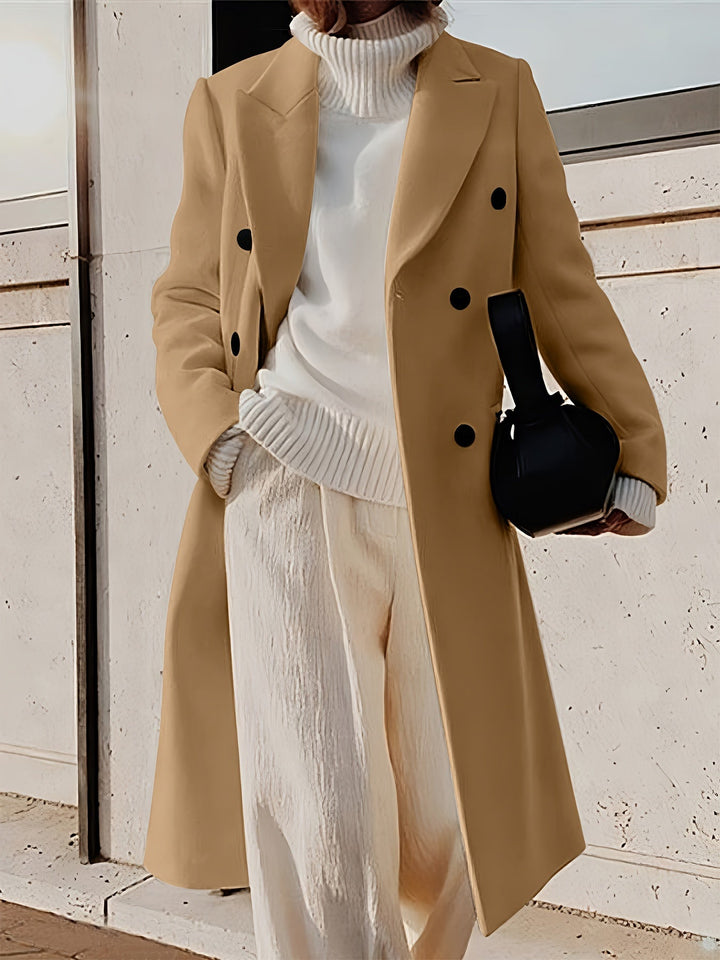 Mune | Stylish Classic Winter Double-breasted Overcoat for Women