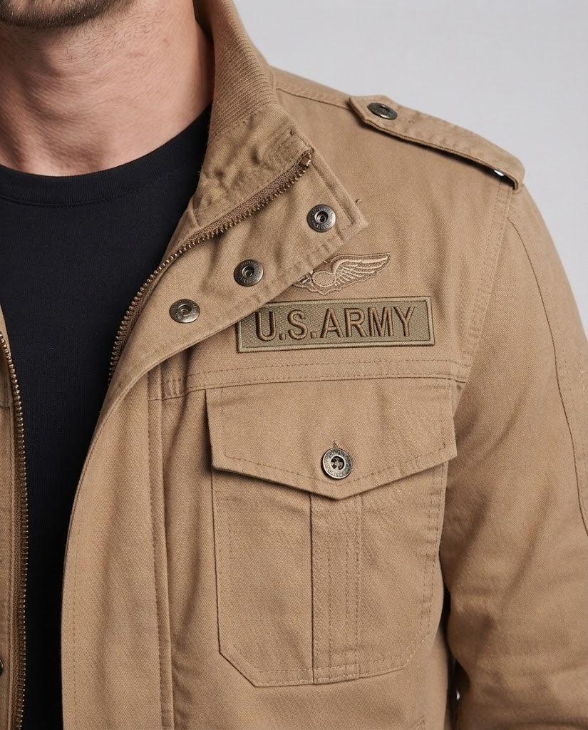 Men's Military-Inspired Utility Jacket Mune Fashion