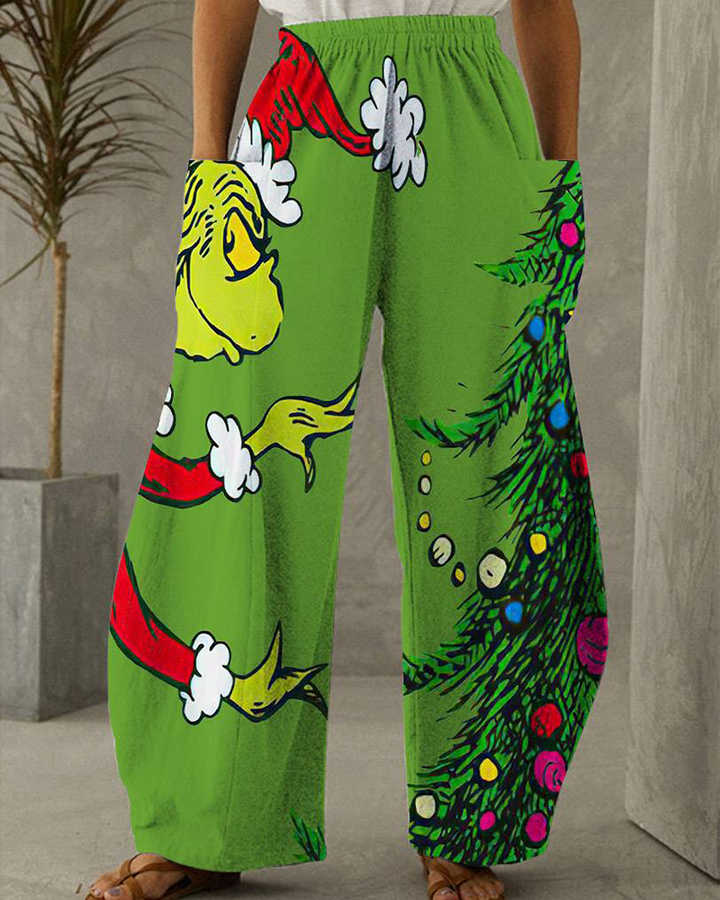 Mune | Christmas Print Leisure Pants