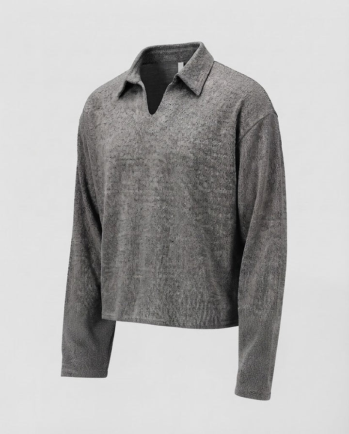 Men's Sporty Sweater with V-Neck Mune Fashion