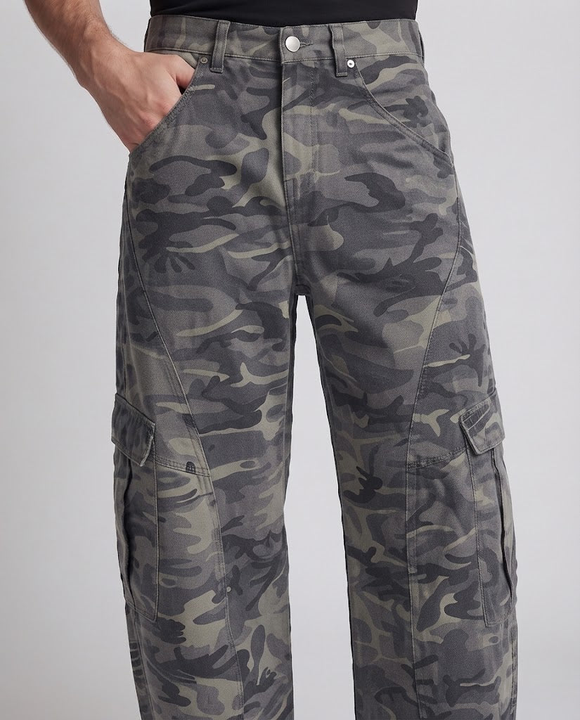 Men's extreme wide camo cargo pants in workwear baggy fit Mune Fashion