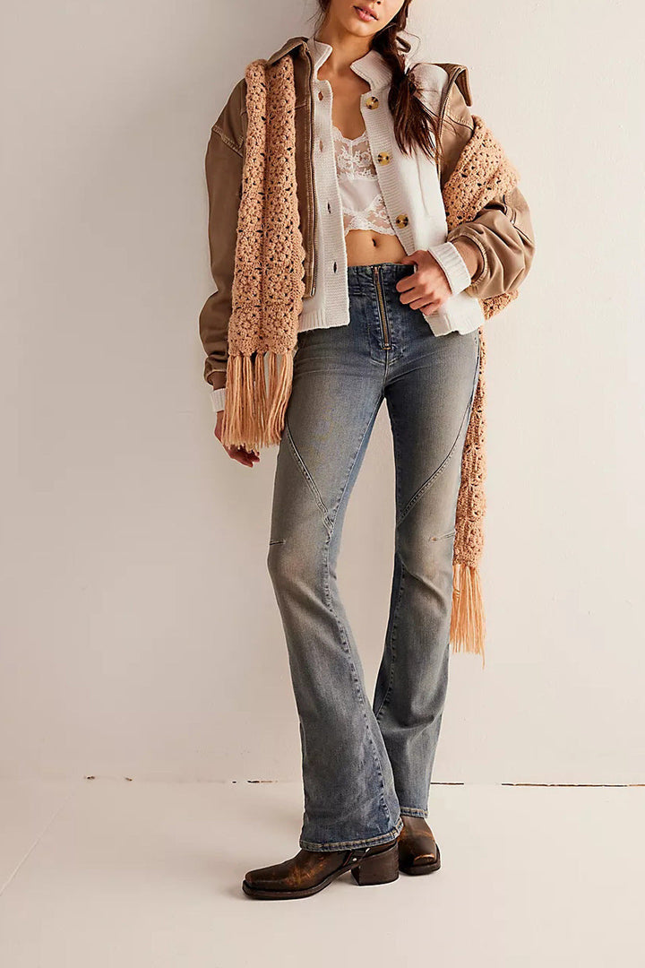 Mune | Jacket Stand Collar Solid Color Cardigan Pullover