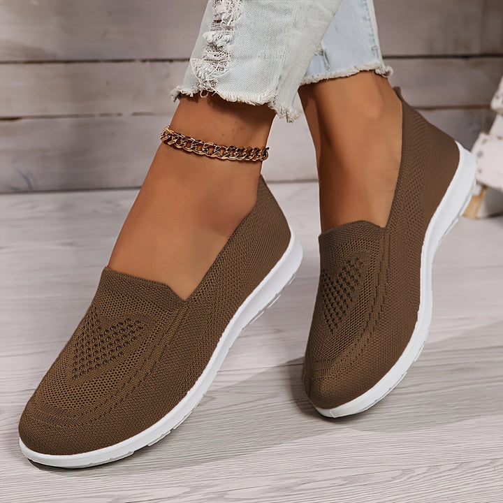 Mune Fashion | Solid Color Knitted Sneakers For Women