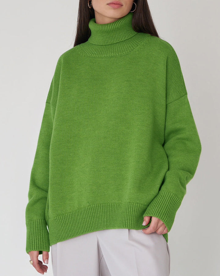 Mune | Elegant Oversized Women's Turtleneck Sweater Made Of Cotton