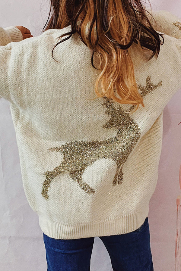 Mune | Christmas Pattern Knitted Round Neck Long Sleeve Sweater