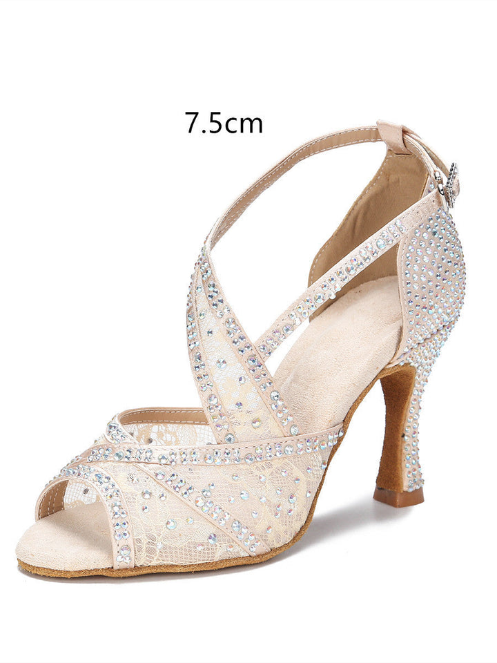 Mune Fashion | with Diamond Studded Latin Dance Shoes Women Adults