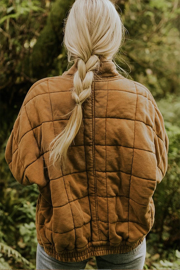 Mune | Attached Pocket Quilted Jacket Crop