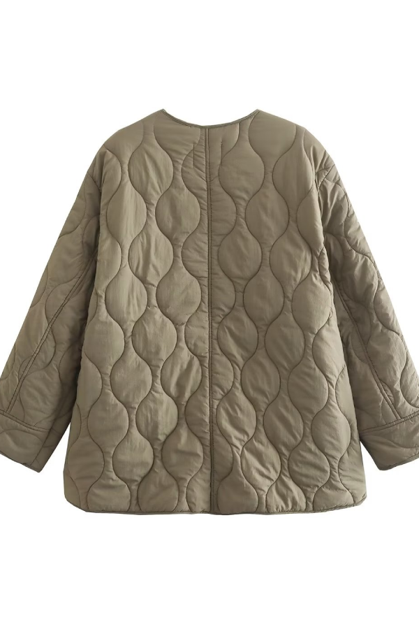 Mune | Color Loose Round Neck Padded Jacket