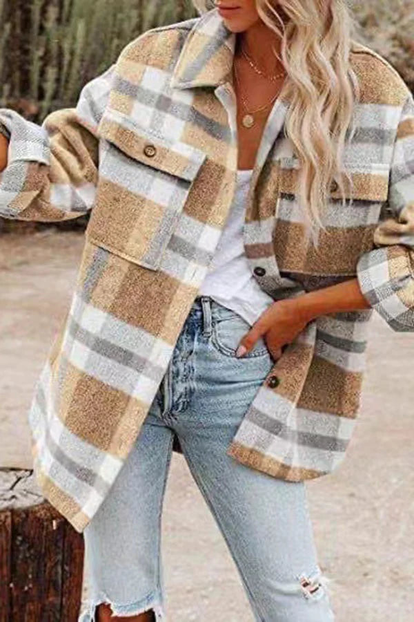 Mune | Checkered Jacket with Pockets for Women