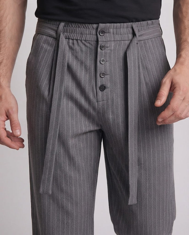 Men's Stylish Wide Fabric Trousers Mune Fashion