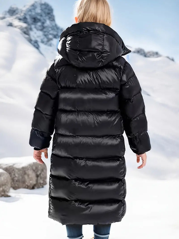 Mune Fashion | Longer quilted coat with hood for girls Emma