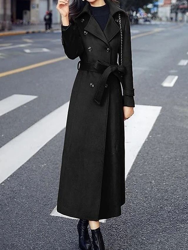Mune | Long Coat with Belt for Women Ideal for Winter