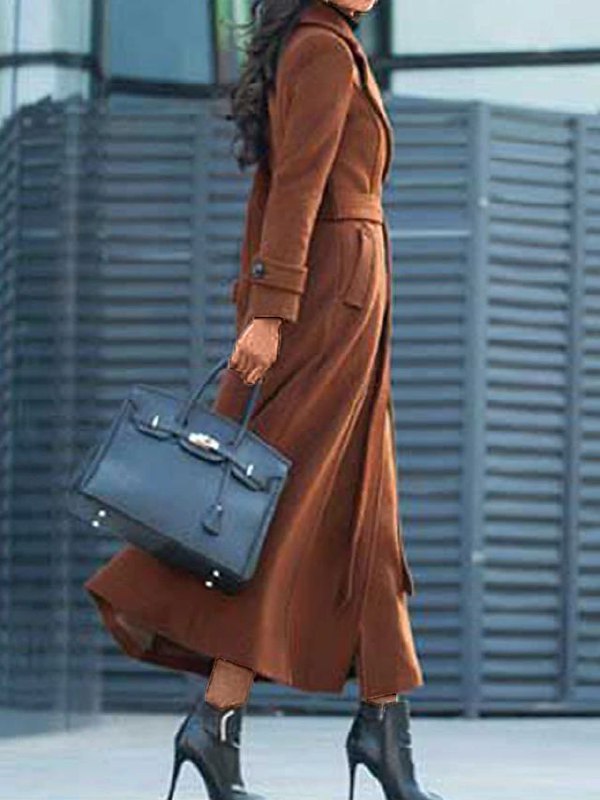 Mune | Long Coat with Belt for Women Ideal for Winter