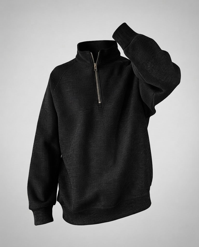 Men's Urban Stand-Up Collar Pullover with Zip Mune Fashion