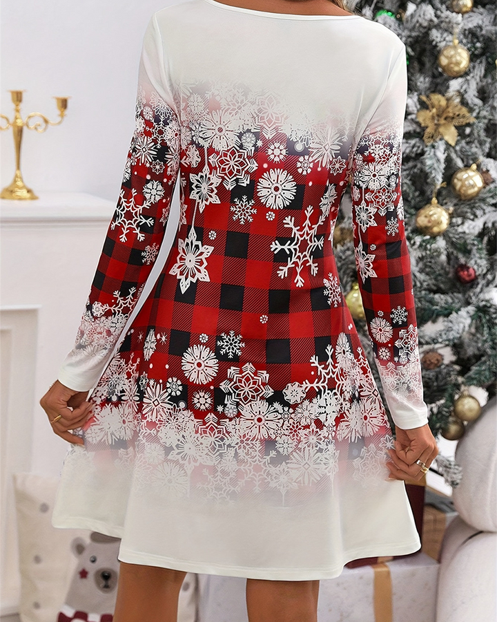 Mune | Christmas Snow Tartan Mini Pleated Skirt