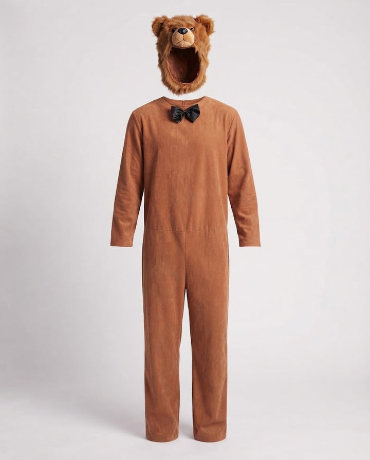 Men's cozy bear costume with lMune Fashionensechter mask Mune Fashion