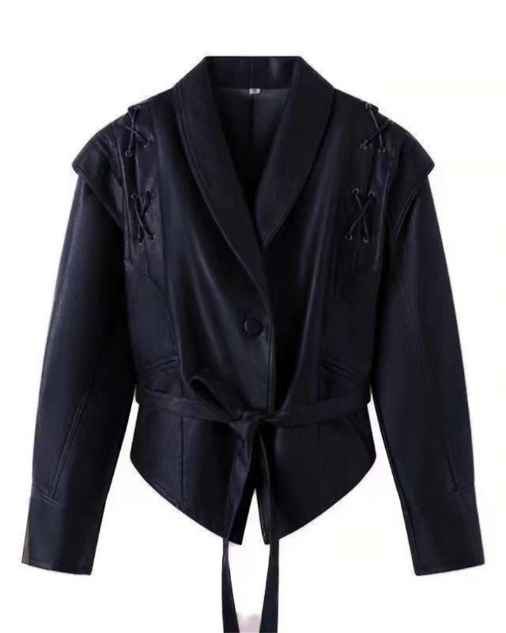 Mune | Leather Jacket with Long Sleeves