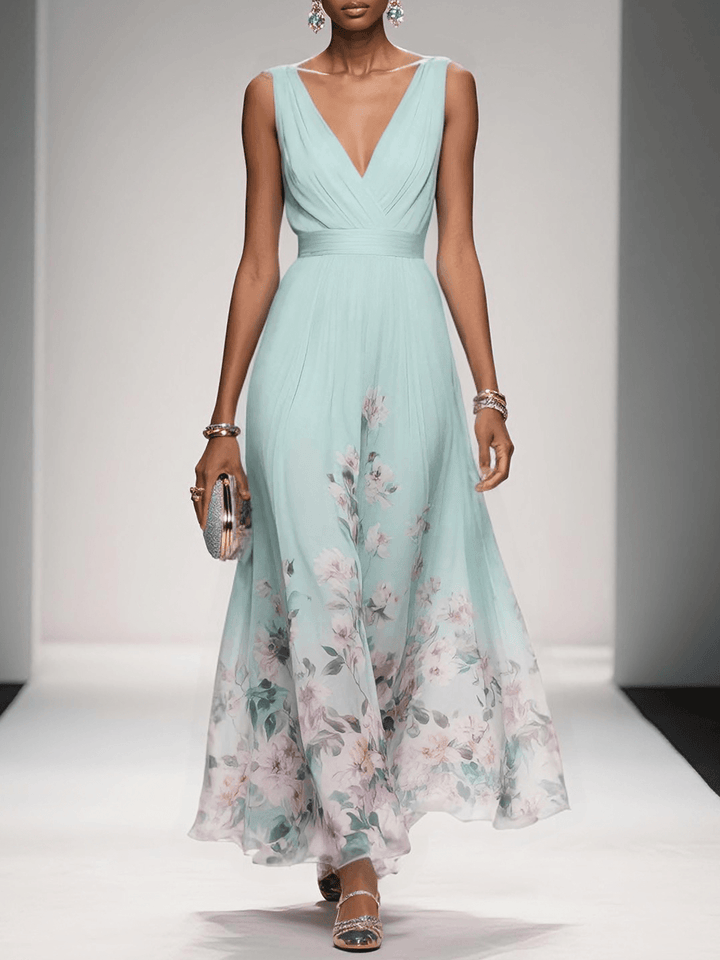 Women Floral Print Wedding Guest Dress
