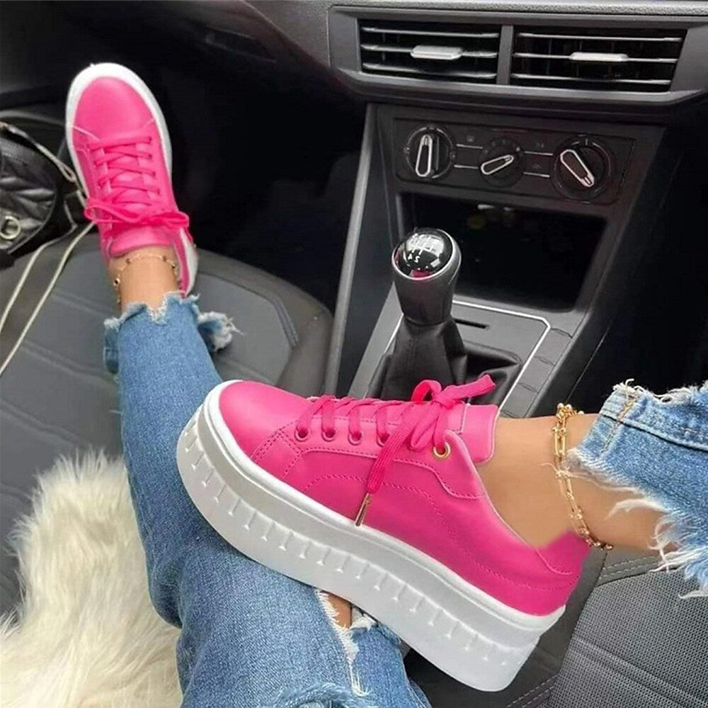 Mune Fashion Platform Boots with Lacing