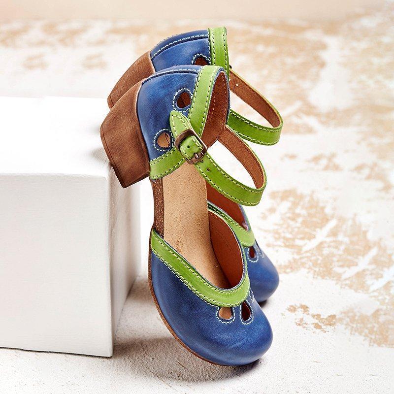 Orthopedic sandals with low heel