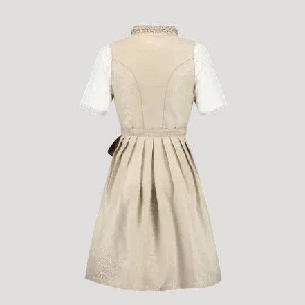 Mune Fashion | Traditional German Dirndl Dress with Laced Bodice and Lace Blouse
