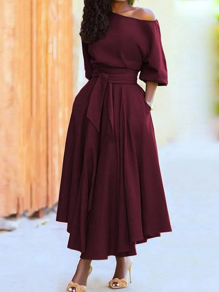 Mune | Dress with Lacing and Lantern Sleeves