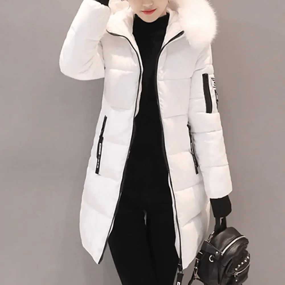 Mune | Puffer jacket Plus size fit Quilted Faux fur hood Ribbed cuffs