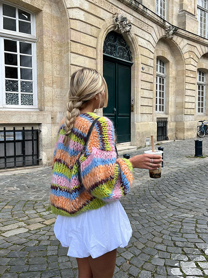 Mune | Colorful Patchwork Cardigan for Women