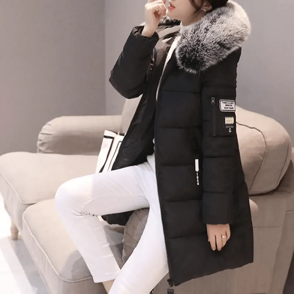 Mune | Puffer jacket Plus size fit Quilted Faux fur hood Ribbed cuffs