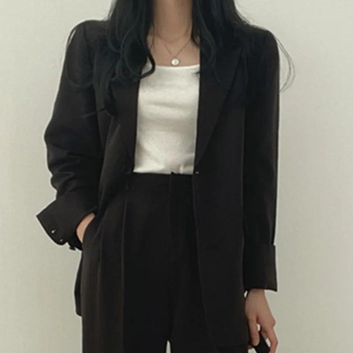 Women’s Tailored Suit Set with Long Blazer
