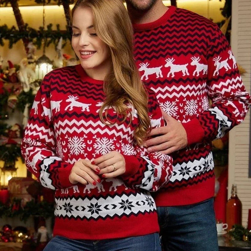 Mune | Christmas Sweater Cotton Blend with Festive Print - Unisex Winter Sweater